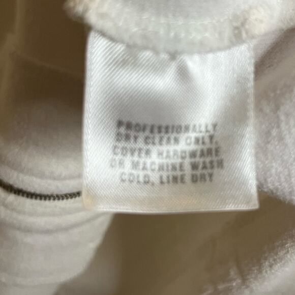 St. John White terry full zip jacket with raised logo Size Small Vintage - Picture 6 of 6